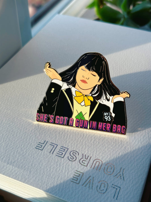 Yoonji’s Got A 🔫 In Her Bag enamel pin