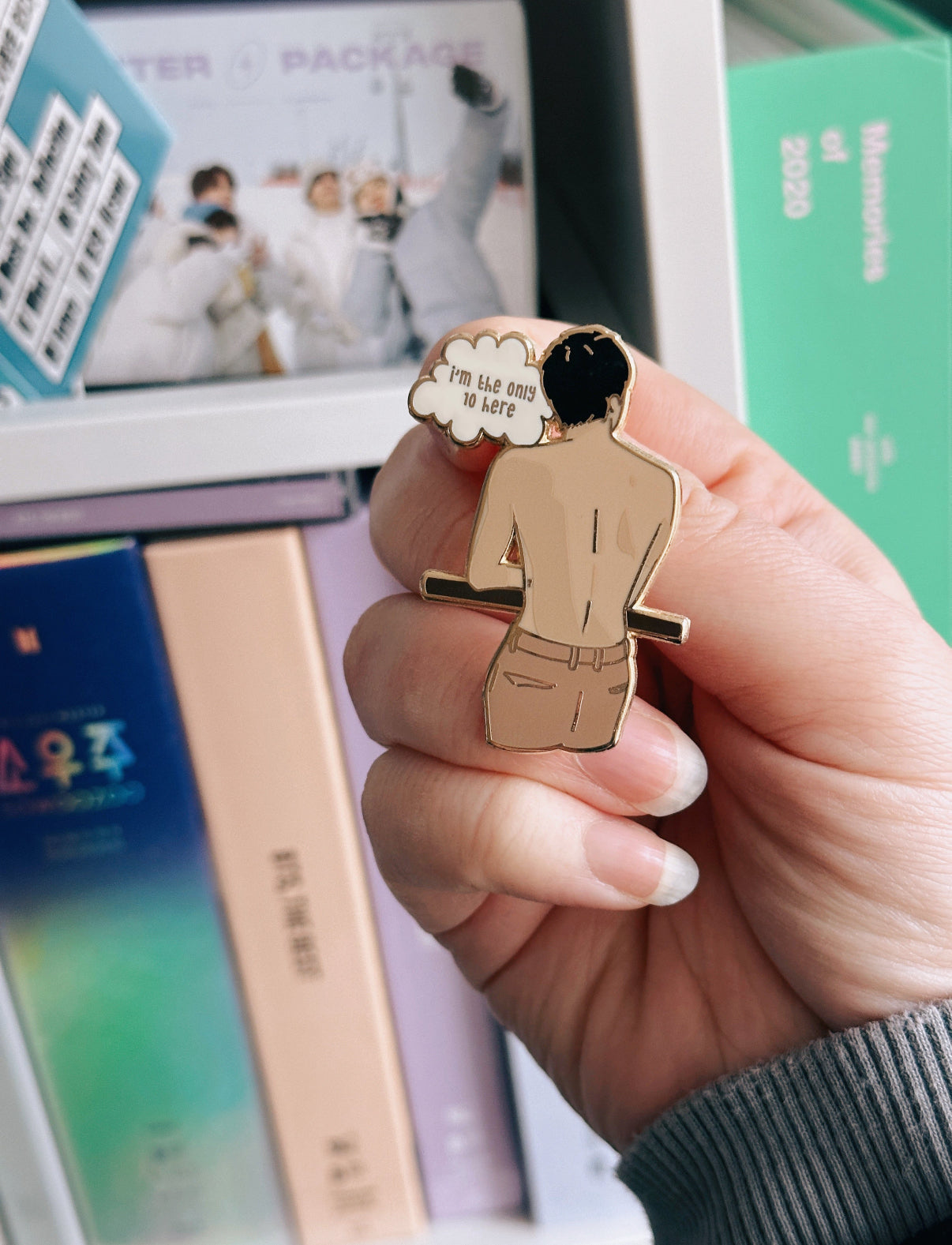 Shirtless Seokjin BTS enamel pin