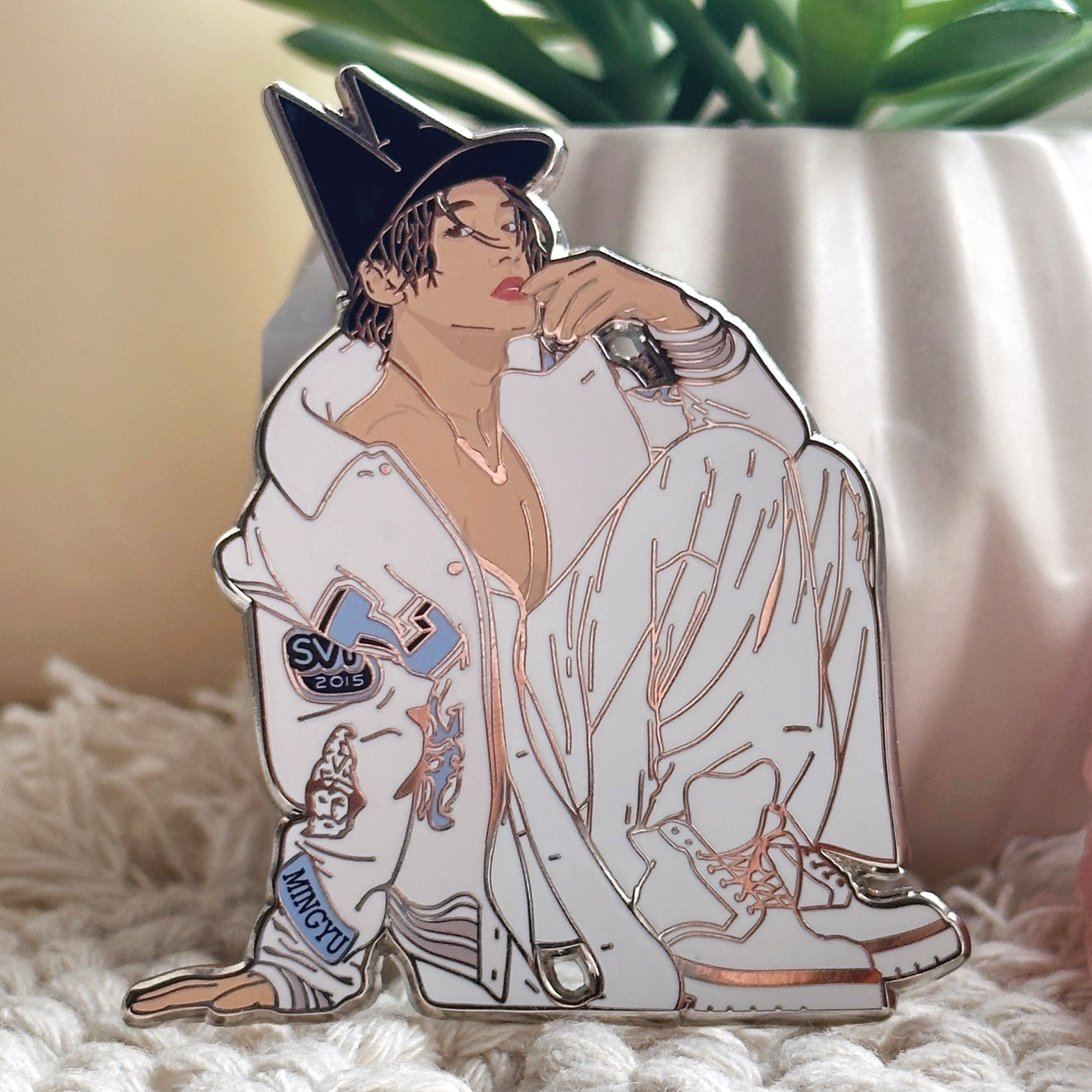 Mingyu for Elle enamel pin – Spring Bee Pins